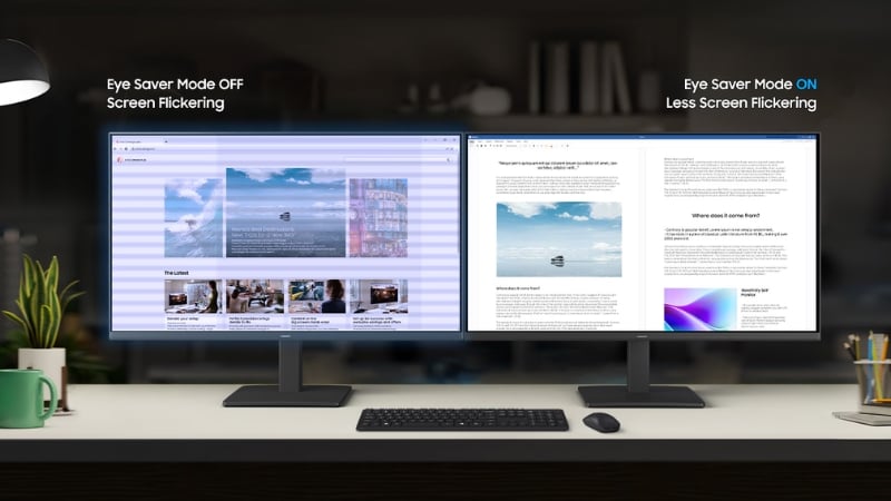 Màn hình Samsung LS27F320GAEXXV có các chế độ bảo vệ mắt tiên tiến