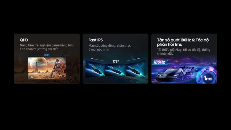Màn hình Samsung Odyssey G5 LS27FG502EEXXV có tần số quét 180Hz