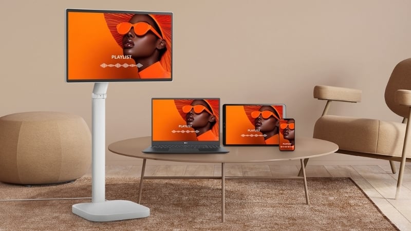 Màn hình LG Swing 32U889SA-W có AirPlay 2 và chia sẻ màn hình