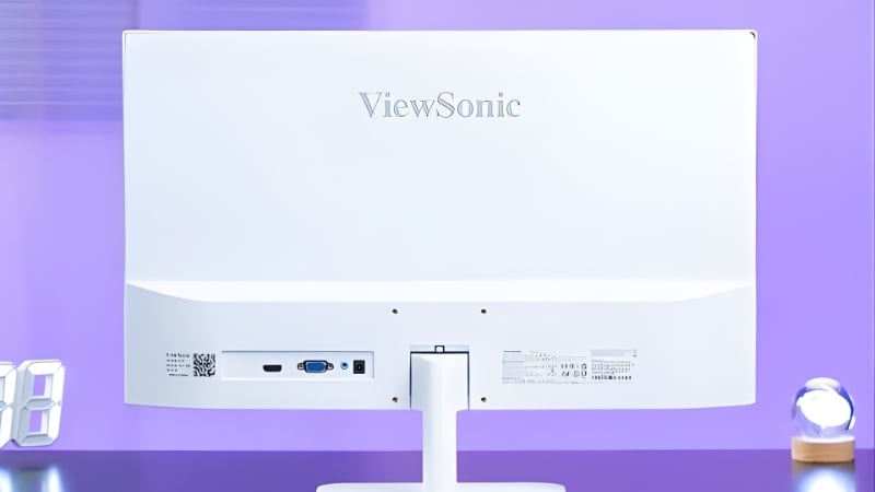 Màn hình Viewsonic VA2432-H-W-2 được bố trí các cổng kết nối I/O
