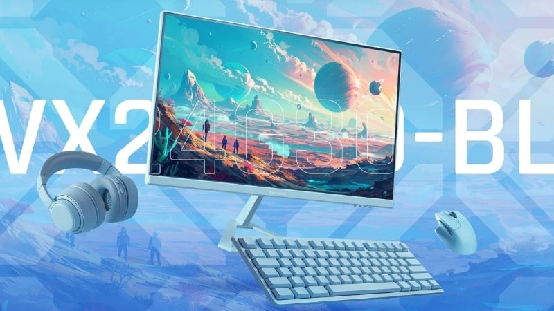 Màn hình ViewSonic VX24G30-BL có thiết kế xanh cá tính