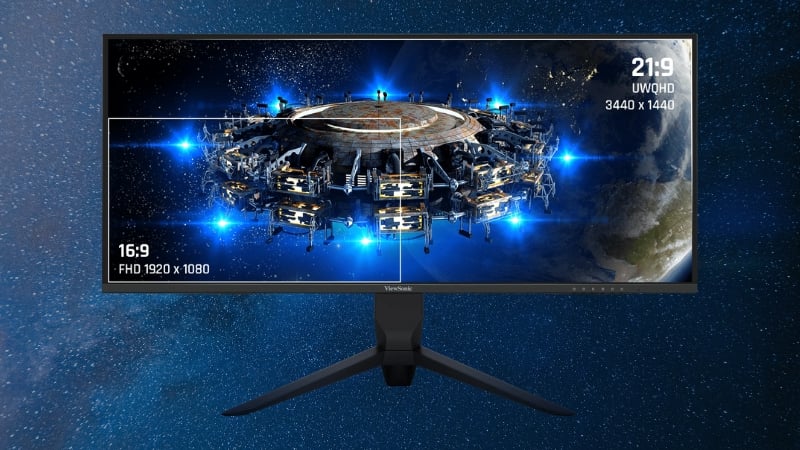 Màn hình ViewSonic VX3480-2K-PRO có không gian hiển thị ultrawide đắm chìm