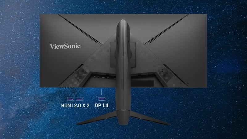 Màn hình ViewSonic VX3480-2K-PRO có nhiều kết nối tiện lợi