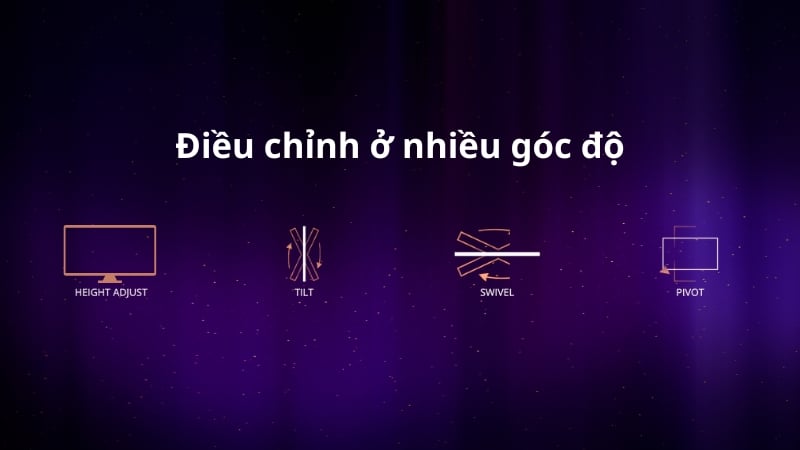 Màn hình ViewSonic XG2709A có thiết kế điều chỉnh được