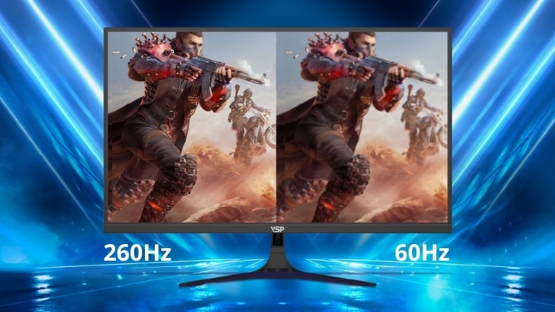 Màn hình VSP IP2510W2 có tần số quét 260Hz mượt mà