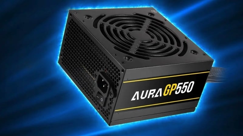Nguồn máy tính Gamdias Aura GP550 550W ATX12V V2.4 có công suất 550W