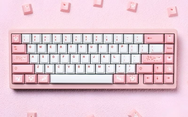 Bàn phím cơ mạch xuôi tương thích với nhiều loại keycap, đặc biệt là&nbsp;Cherry profile