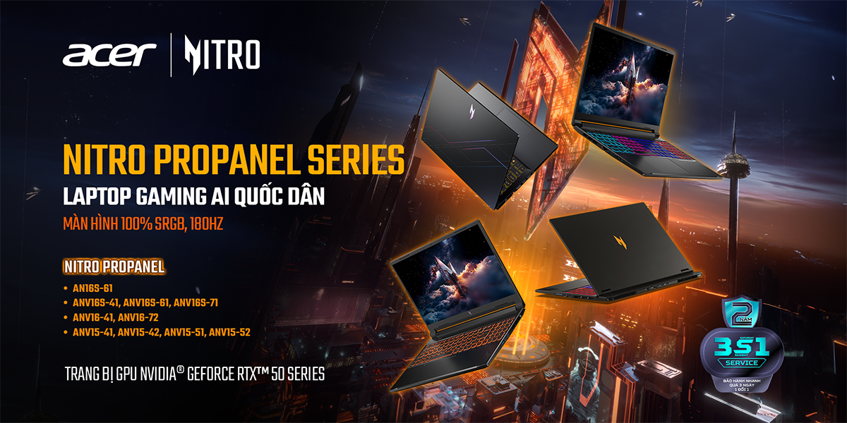 Nitro ProPanel Series | Laptop Gaming AI Quốc Dân