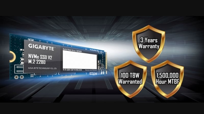 Ổ Cứng SSD GIGABYTE NVMe V2 256GB có tuổi thọ dài hạn