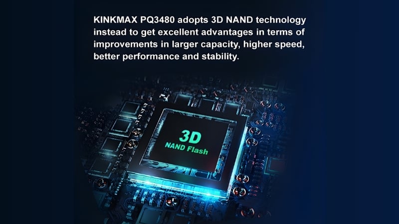Ổ cứng SSD KINGMAX Zeus 512GB PQ3480 có công nghệ 3D NAND nổi bật