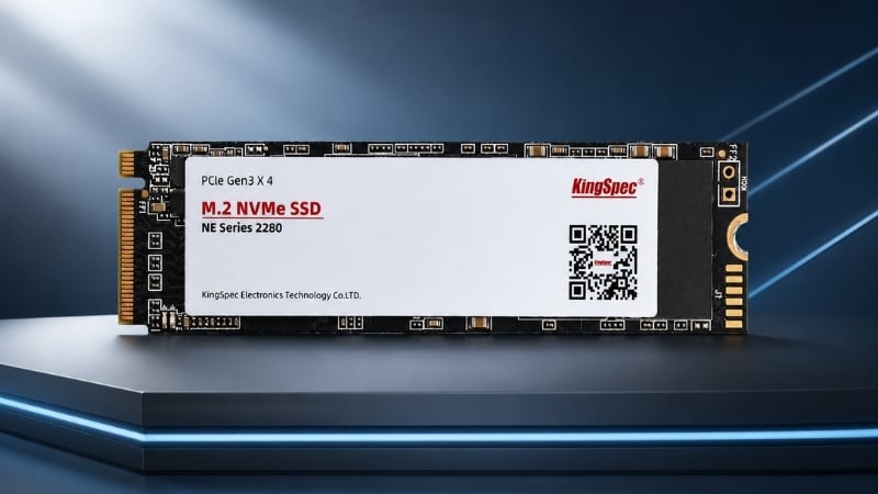 Ổ Cứng SSD KingSpec NVMe 512GB (NE-512) có tốc độ đọc 2400MB/s và ghi 1700MB/s