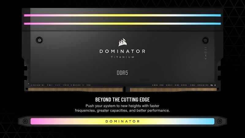 RAM Corsair Dominator Titanium Black 64GB tối ưu điện năng với chuẩn DDR5 hiện đại