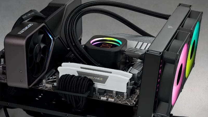 Ram Corsair Vengeance RGB White 32GB có nhiệt độ với tản nhiệt tích hợp
