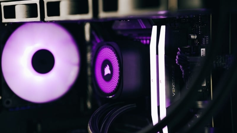 PC GVN Intel Ultra 9/VGA RTX 5090 có RAM Corsair Vengeance RGB 64GB DDR5