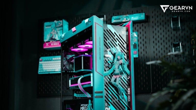 PC GVN X ASUS ROG HATSUNE MIKU EDITION có thiết kế ấn tượng