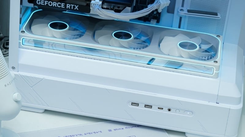 Quạt máy tính Jonsbo ZB-360W White có thiết kế cụm 3 quạt đồng bộ