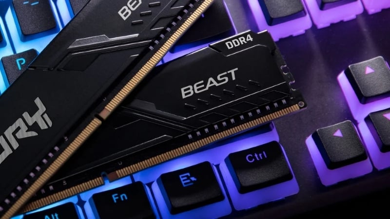 RAM Kingston Fury Beast 16GB có tản nhiệt hiệu quả thiết kế tối ưu