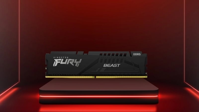 RAM Kingston Fury Beast 16GB có tản nhiệt hiệu quả thấp profile
