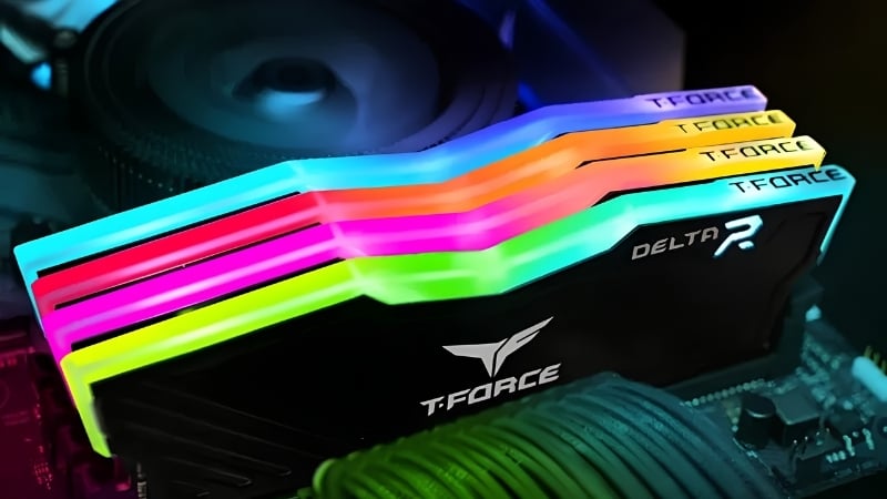 Ram T-Group T-Force Delta 1x16GB 3600 RGB Black tối ưu điện năng với điện áp 1.35V