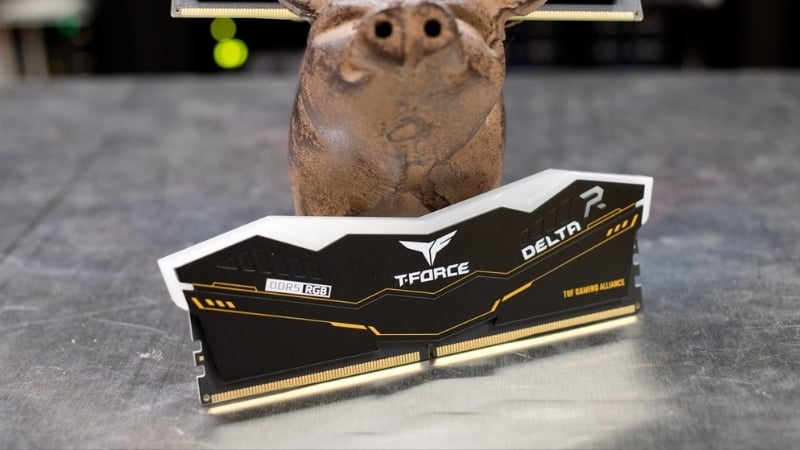 RAM Team T-Force Delta TUF RGB 32Gb (2x16Gb) 5200 DDR5 sở hữu thiết kế gaming
