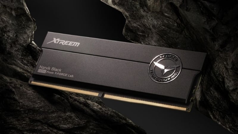 RAM TeamGroup T-Force XTreem 2x16GB 8000Mhz Black có thiết kế gaming mạnh mẽ