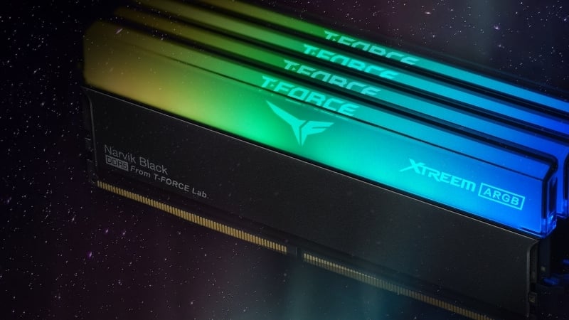 RAM TeamGroup T-Force XTreem ARGB có thiết kế T-Force mạnh mẽ cùng ARGB nổi bật