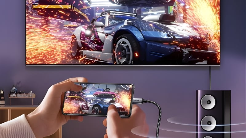 Cáp Ugreen USB Type-C to Displayport 1.4 có thiết kế dây dài 2m linh hoạt