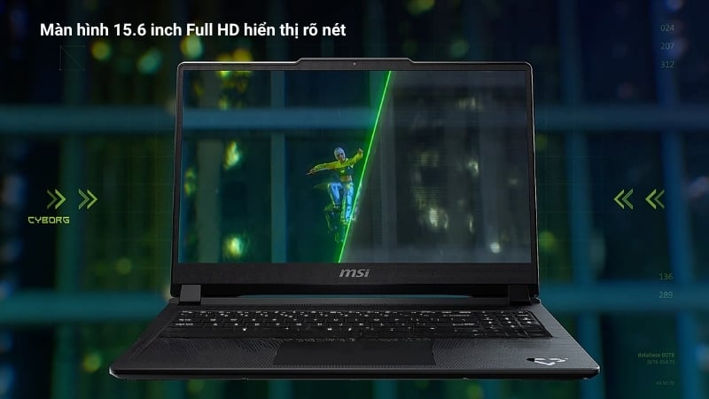 Laptop gaming MSI Cyborg 15 C13WEO-418VN có màn hình 15.6 inch Full HD