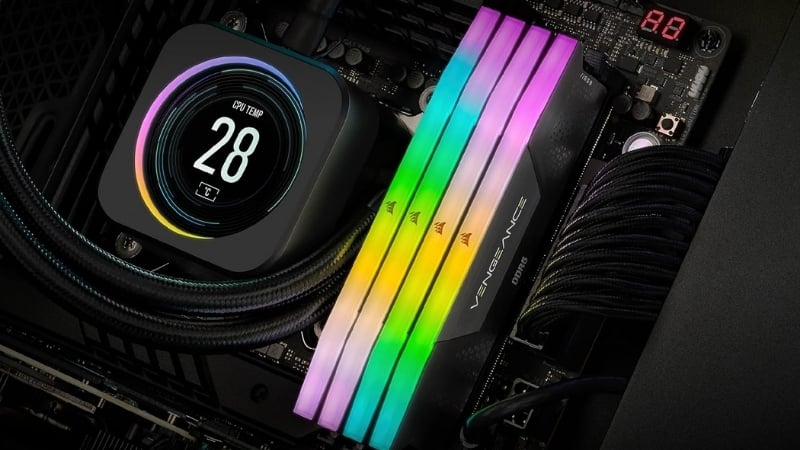 Ram Corsair Vengeance RGB 16GB (1x16GB) 6000 DDR5 hỗ trợ AMD EXPO & Intel XMP