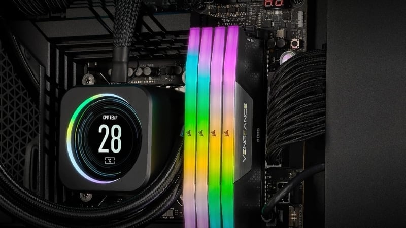 Ram Corsair Vengeance RGB 16GB (1x16GB) 6000 DDR5 có thiết kế RGB đẹp mắt