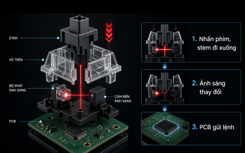 Cách switch quang học hoạt động