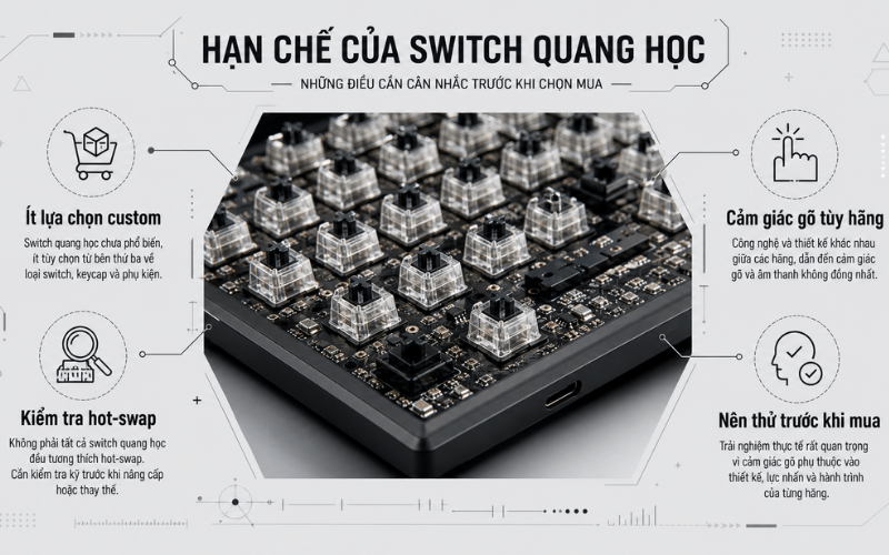Một hạn chế của switch quang học