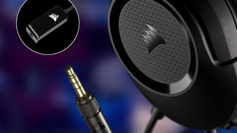 Tai nghe Corsair HS35 V2 Carbon có kết nối 3.5mm đa nền tảng