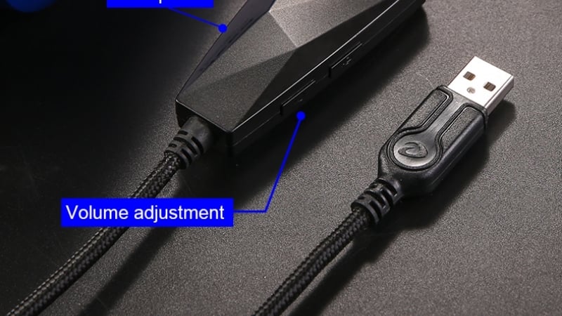 Tai nghe DareU EH732 RGB Red có kết nối USB phù hợp