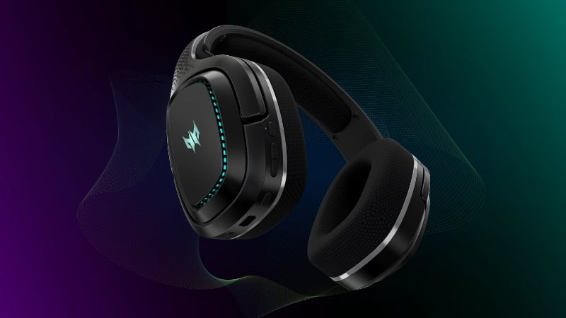 Tai nghe Acer Predator Galea 550 Wireless có điều khiển tích hợp sẵn trên tai nghe