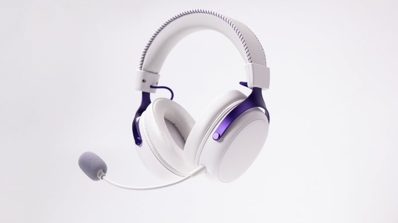 Tai nghe Akko Verge S9 Ultra White có thiết kế trắng tối giản