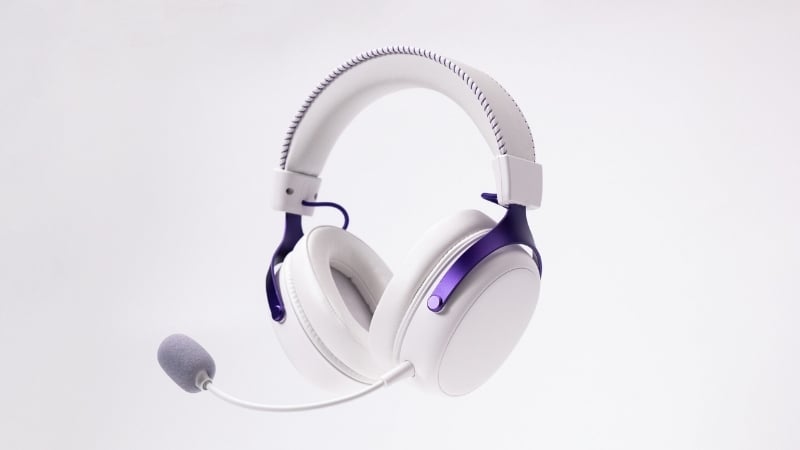 Tai nghe Akko Verge S9 Ultra White đi kèm micro rời định hướng