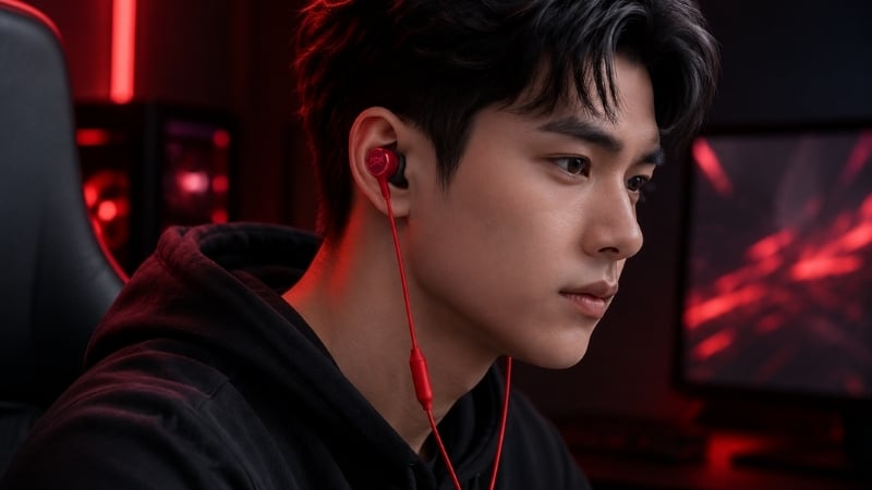 Tai nghe HP HYPERX Cloud Earbuds III Red có driver 14.3mm cho âm thanh sống động