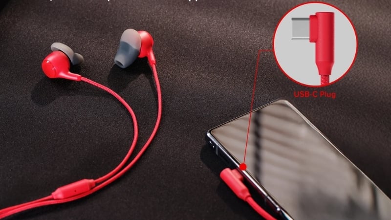 Tai nghe HP HYPERX Cloud Earbuds III S Red có kết nối USB-C tối ưu