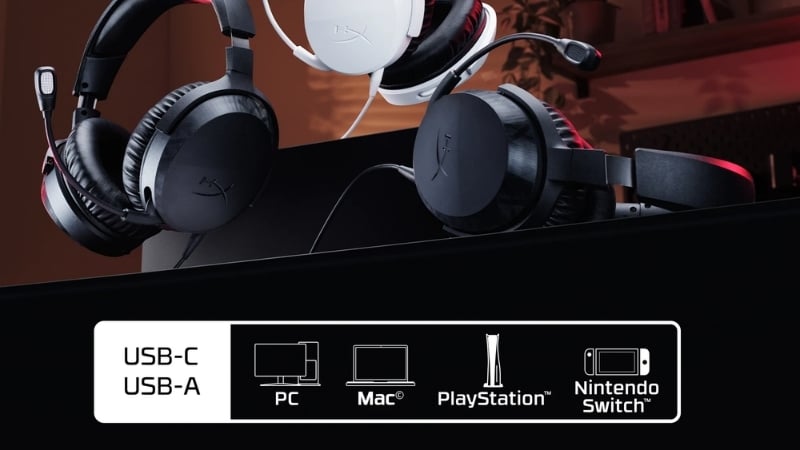 Tai nghe HyperX Cloud Stinger 3 Black tương thích nhiều thiết bị