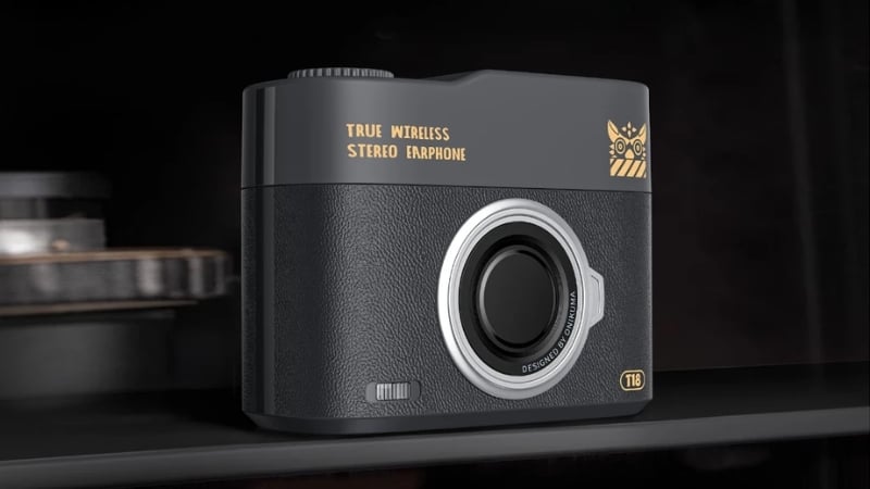 Tai nghe Onikuma In-ear T18 ENC Bluetooth Đen có thiết kế retro độc đáo