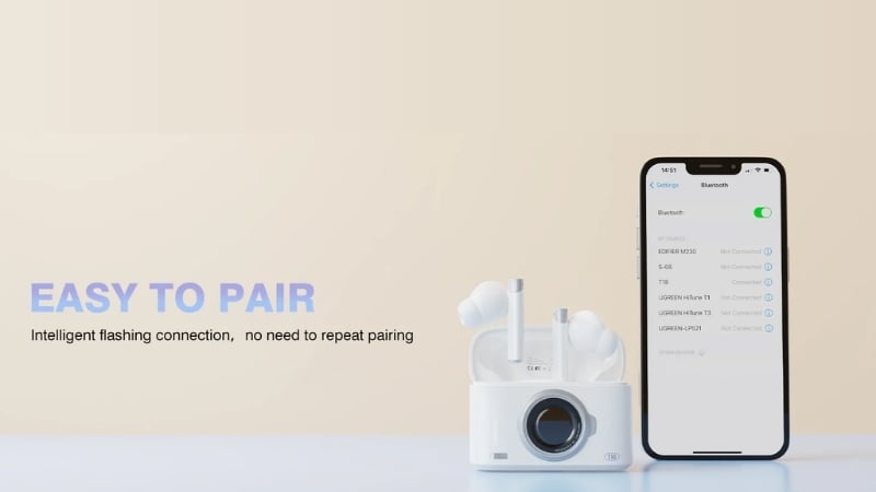 Tai nghe Onikuma In-ear T18 Trắng kết nối Bluetooth ổn định