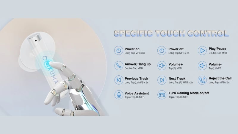 Tai nghe Onikuma In-ear T18 Trắng có tính năng tiện ích kèm microphone