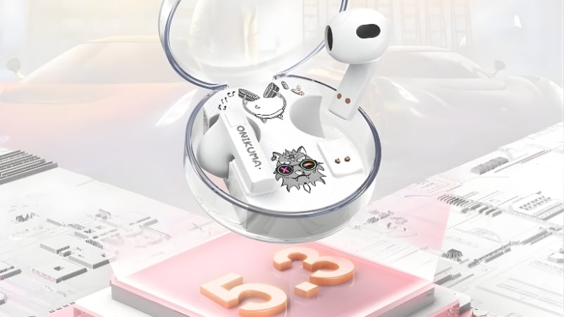 Tai nghe Onikuma In-ear T301 TWS Trắng kết nối Bluetooth 5.3 ổn định