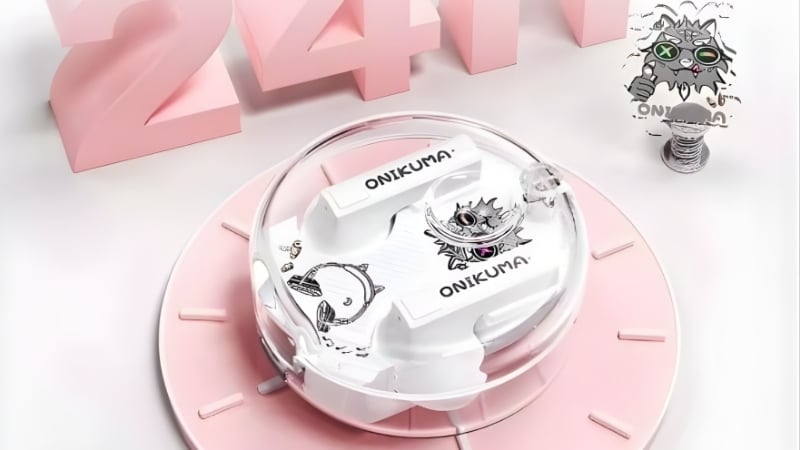 Tai nghe Onikuma In-ear T301 TWS Trắng có viên pin bền bỉ cho ngày dài