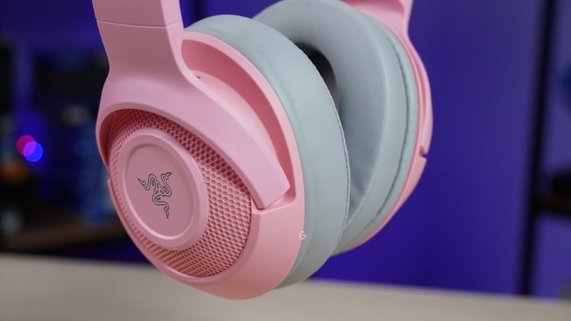 Tai nghe Razer Kraken Kitty V2 BT Quartz có trở kháng 32Ω nổi bật