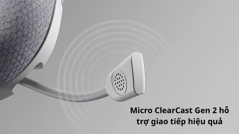 Tai nghe SteelSeries Arctis Nova 1 White có micro ClearCast Gen 2 hỗ trợ giao tiếp hiệu quả