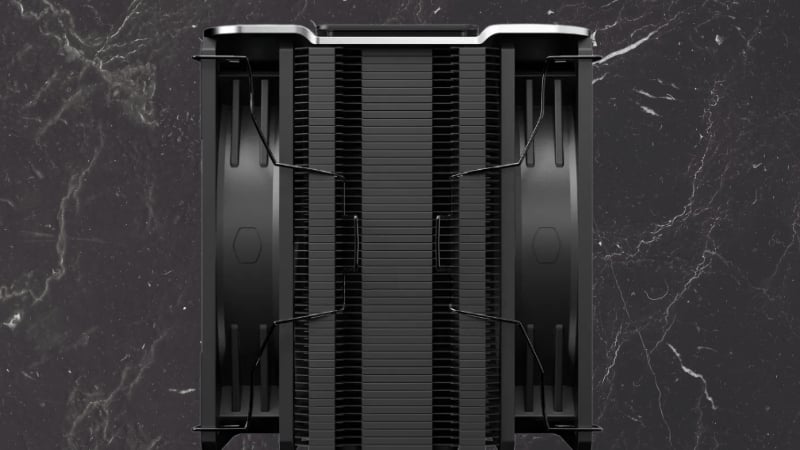 Tản nhiệt Cooler Master V4 ALPHA 3DHP BLACK có cấu hình 2 quạt 120mm