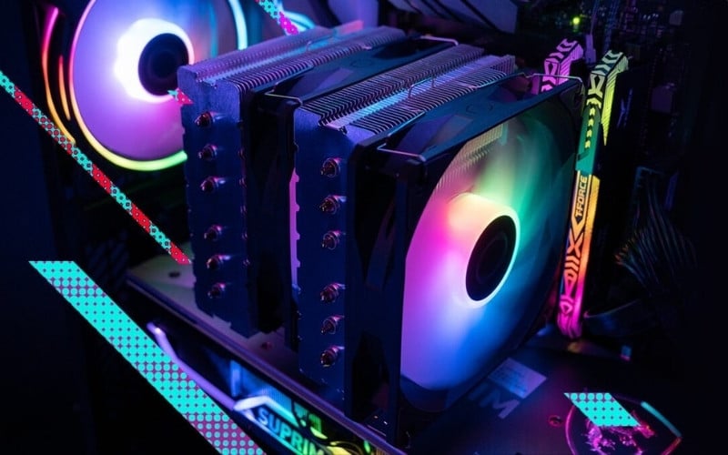 Gắn quạt vào khối tản nhiệt và kết nối dây nguồn quạt vào chân cắm CPU_FAN