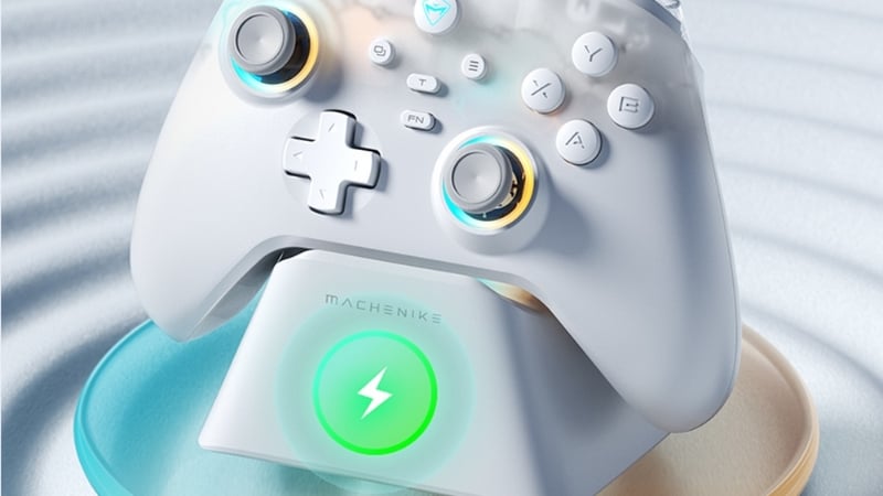 Tay cầm Machenike G3 v2 Tri-mode White có thời lượng pin lớn